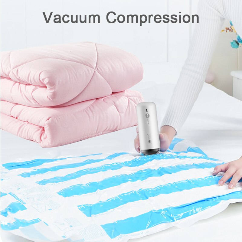 Powerful Air Storage Pump Inflator 390L/Minute USB Recharable for Home Outdoor Travelling Camping Clothes Vacuum Storage Bag