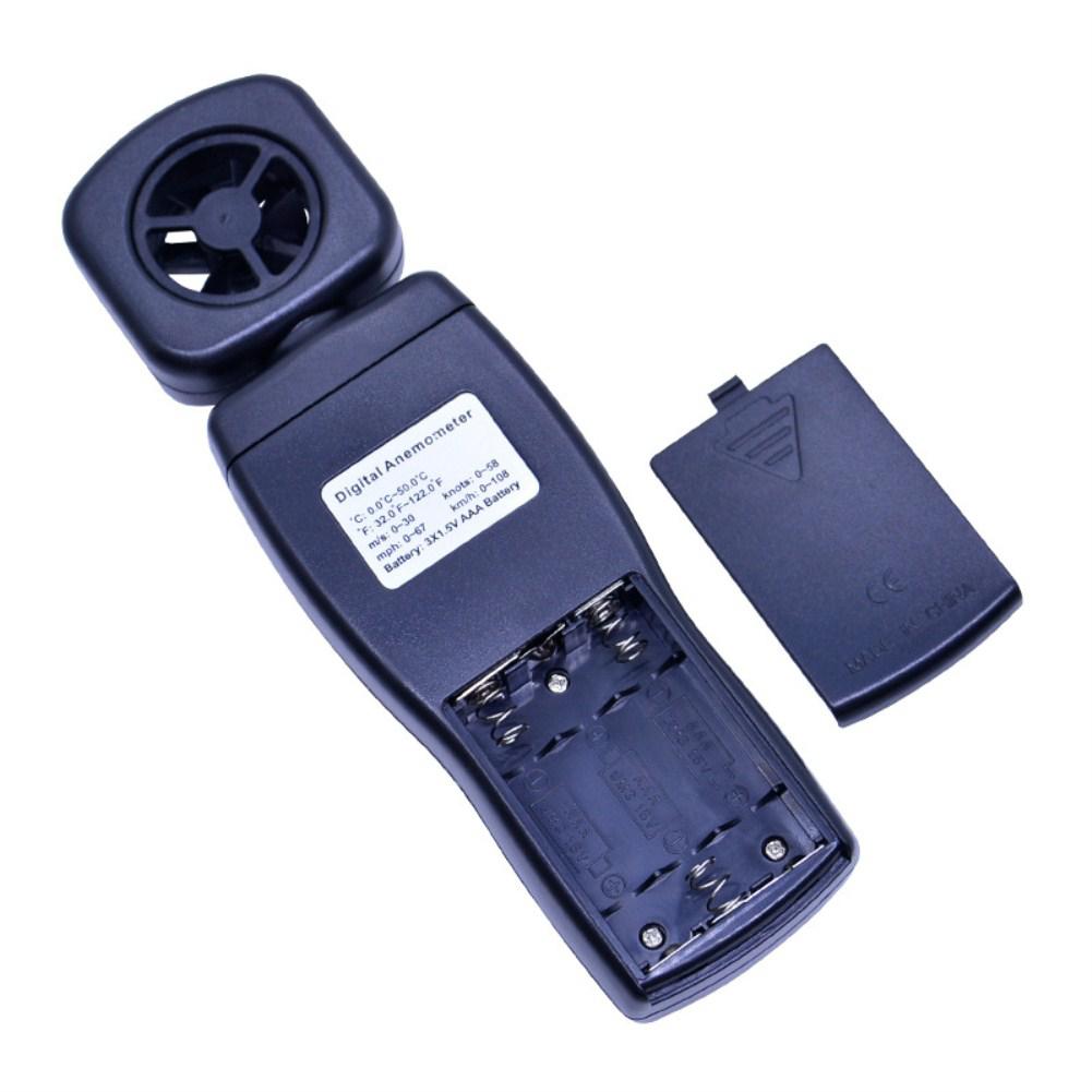SOLLED Hand-held High-precision Wind Speed Meter LCD Anemometer Air Velocity Measurement with Backlight
