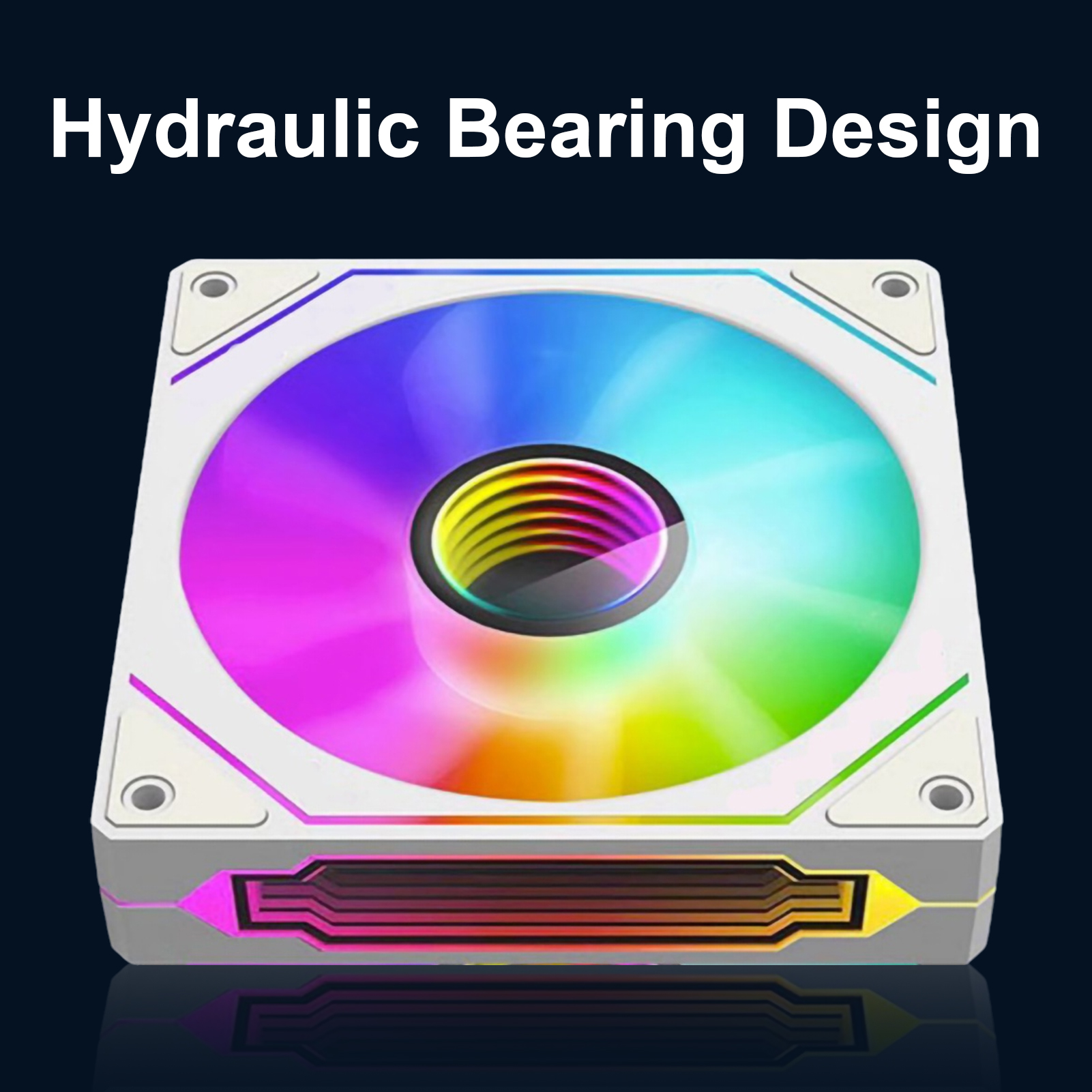 Computer Chassis Fan 12cm ARGB 4 Pin Quiet Cooling Fan 12V Large Air Volume 56.8CFM/600-1500RPM