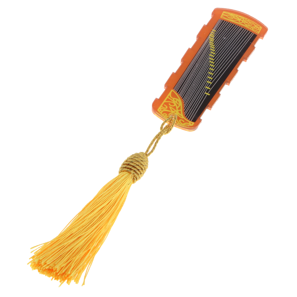 Chinese Citer Guzheng Nail Pick Plakband Card Storage Tool 110X40X5 Mm: Orange 