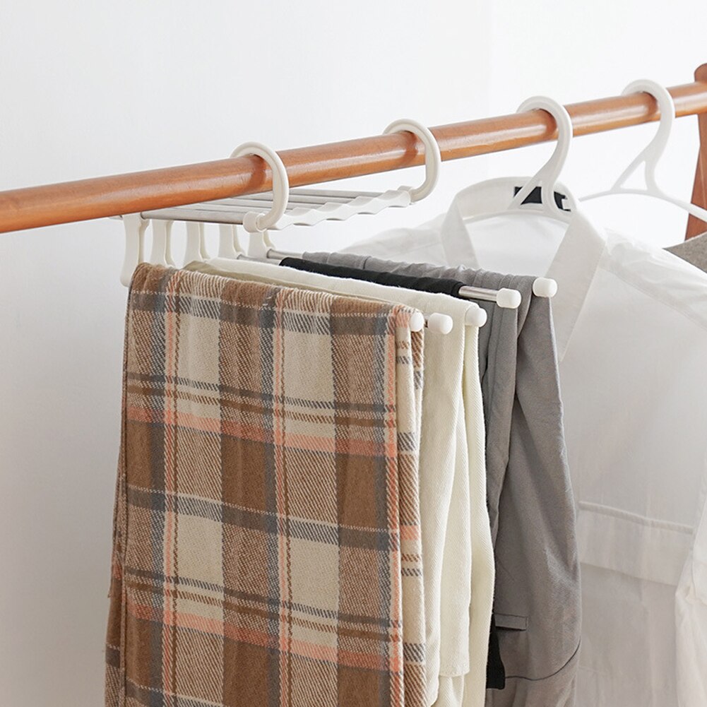 2 Stuks Multifunctionele Kleerhanger Opslag Broek Vouwen Doek Hangers Opslag Rack Multilayer Doek Hanger Closet Organizer