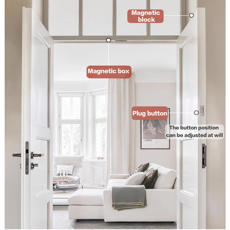 Advanced Invisible Magnetic Latch Door Closer Hidden Automatic Magnetic Door Bolt Hardware for Wooden Door Folding Door