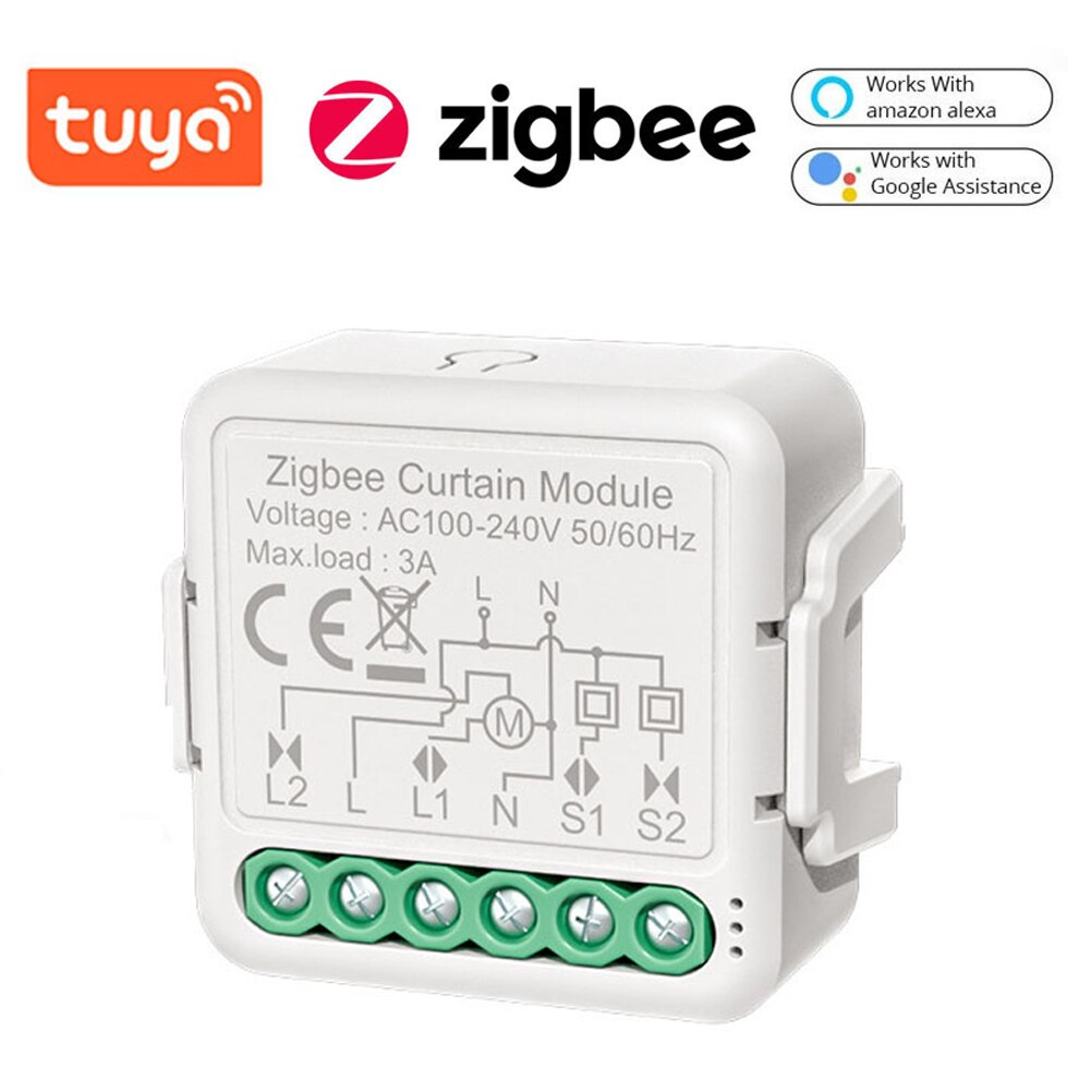 Tuya ZigBee Intelligent Curtain Switch Module Three-way Switch Module Intelligent Home Roller Blind Curtain Modification Module