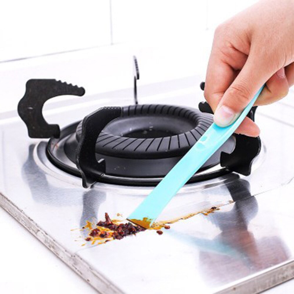 Kitchen Gas Stove Double-End Cleaning Scraper Multifunctional Decontamination Slot Scraping Small Tank Detergent Stains