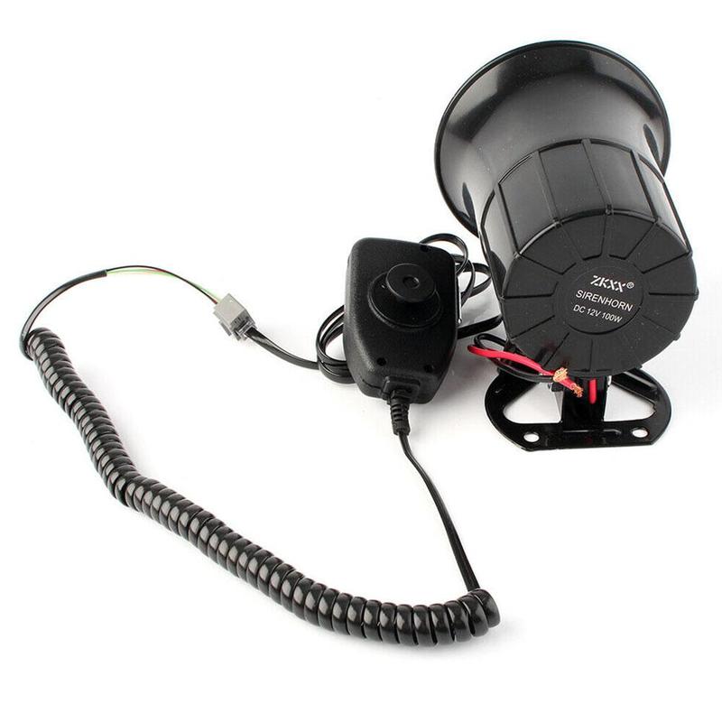 100w bil advarsel alarm bil motor horn 12v mikrofon system højt horn 6 sirene højttaler højttaler brand lyd  o7 c 4