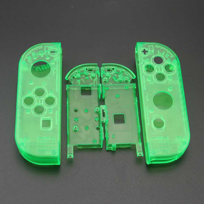 YuXi Clear White Plastic L R Housing Case Cover for Nintend Switch NS NX Joy Con Console Shell Replacement Parts: T