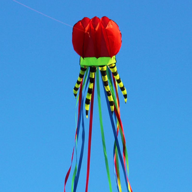3D Grote Zachte Octopus Vorm Strand Vliegers Frameloze Zachte Entertainment Sport Familie Outdoor Ouder-kind Actieve