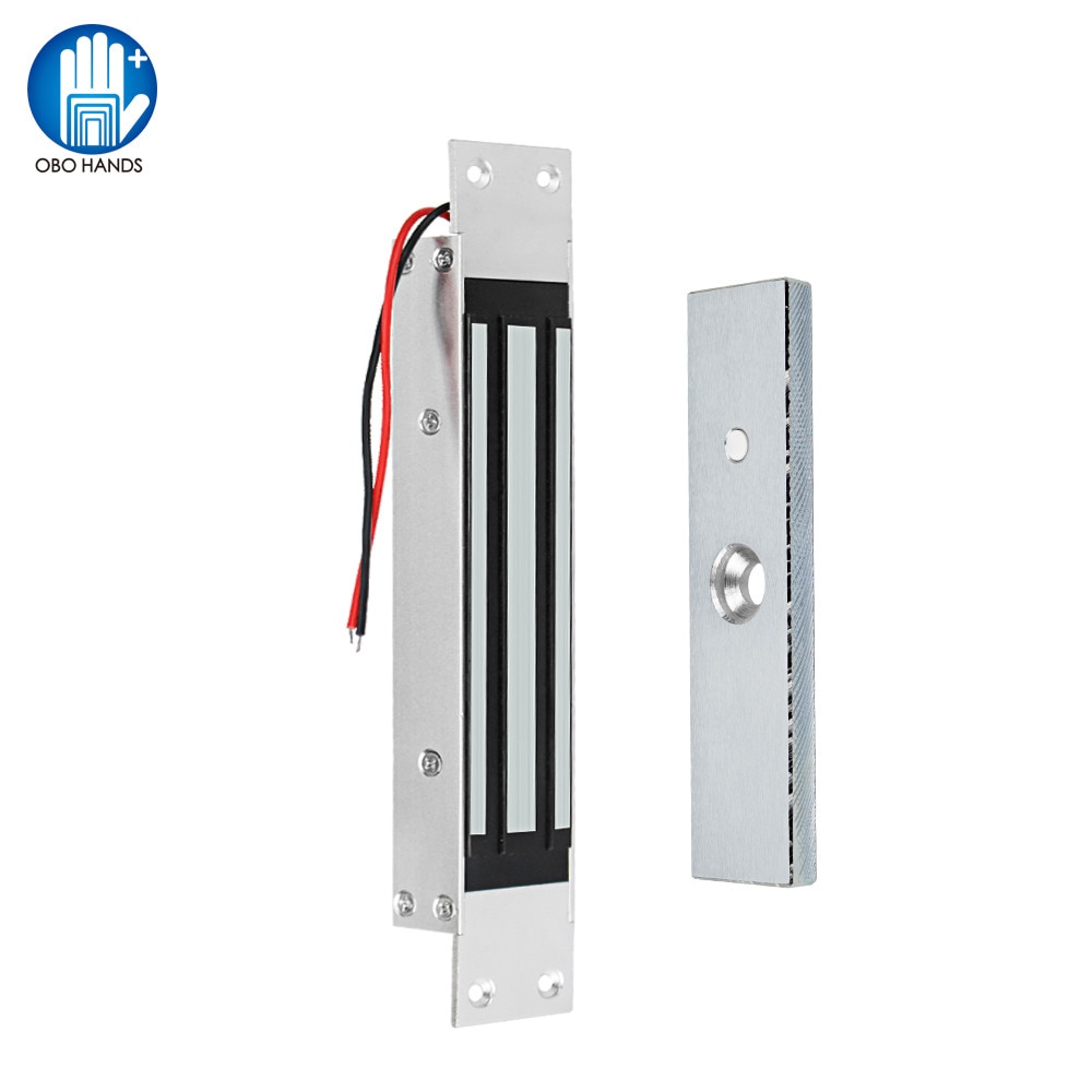 Fechaduras eletromagnéticas de controle de acesso, fechadura elétrica embutida de 180kg/lbs, 12v para portas de metal/madeira