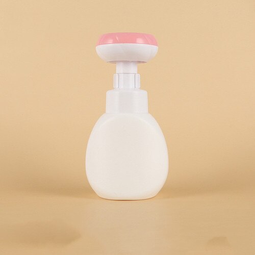 Flower Liquid Soap Dispenser Stamp Hand Soap Pump Bottle Floral Foam Bubbler Handsoup Plastic Bathroom Trip Travel Storage Jar: styleB pink