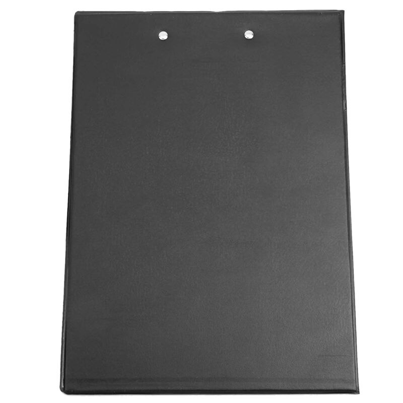 A4 Clipboard Foolscap Fold-Over Office Document Holder Filing Clip Board, Black Quantity:1