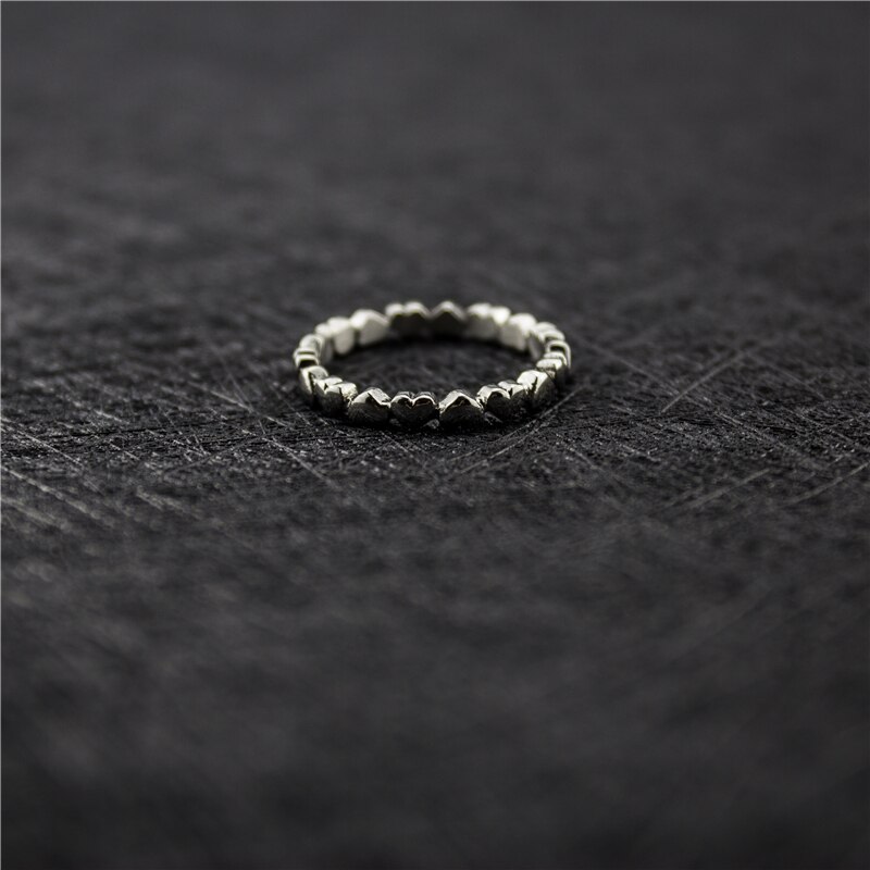 Simple Thick Multi Heart Couple Rings Jewelry For Women Husband Boyfriend Luxury 2mm Stainless Steel Wedding Band