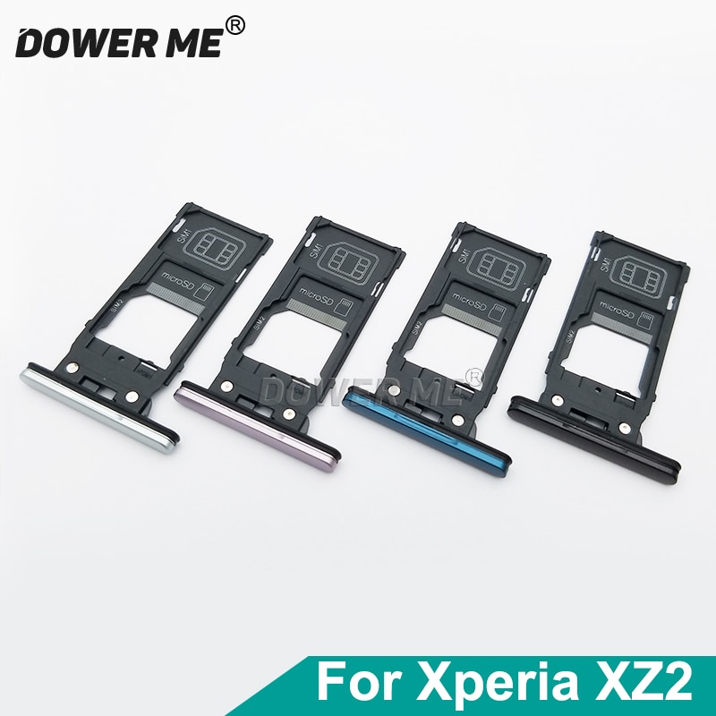 Dower ja pojedynczy podwójny czytnik kart pamięci MicroSD gniazdo tacy Sim dla Sony Xperia XZ2 H8216 H8266 H8276 H8296 5.7"