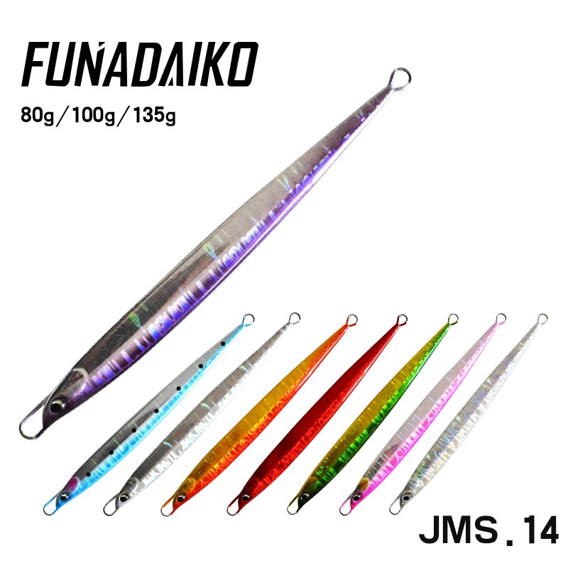FUNADAIKO 80g isca Artificial plomo jig de la plantilla de Metal pesca plantilla señuelo de jigging lento plantilla lento señuelos jigging lento de la plantilla de metal de jig