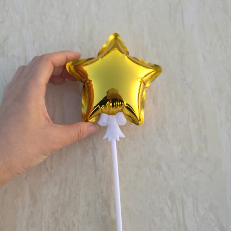 Mini ballon gonflable automatique 4 pouces 10Cm | Étoile à cinq points pour décoration de gâteau de fête, ballon de décoration de gâteau: 6