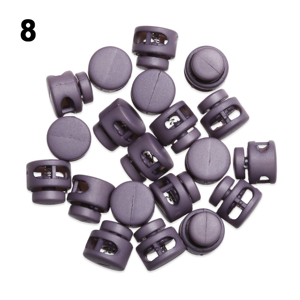 20pz Multi-colori di Plastica Fermacorda E Ganci di Blocco del Cavo 6 millimetri Doppio Foro fagiolo alternare clip di Abbigliamento FAI DA TE Merletto di Abbigliamento Sportivo accessori: 8