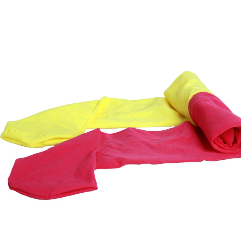 printemps et automne fille couleur bébé velours Ballet collants enfants deux couleurs couture Leggings AB chaussettes enfants danse collants