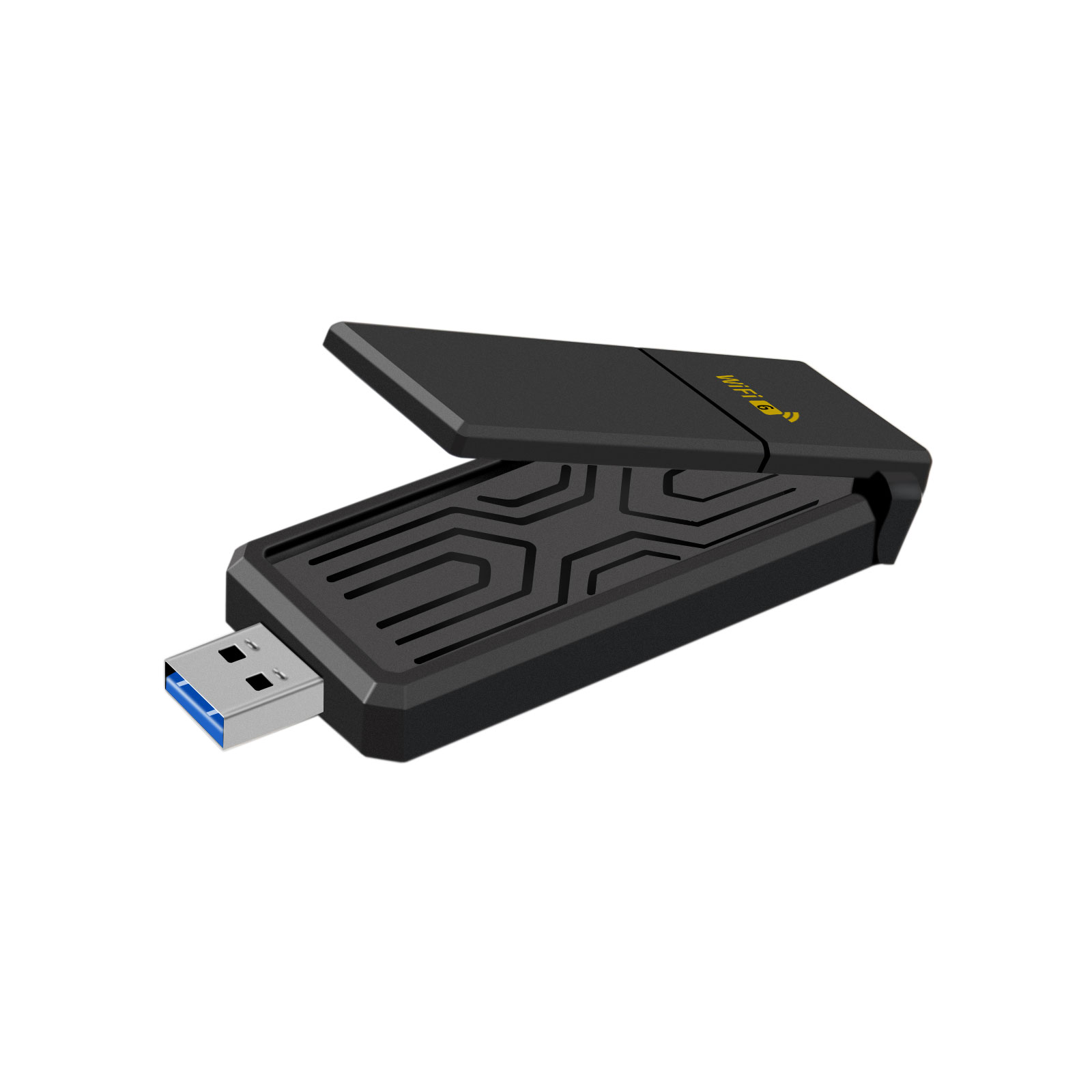 Wifi 6 usb placa de rede sem fio banda dupla 1800mbps 2.4ghz com antena usb3.0 adaptador sem fio para computador portátil desktop