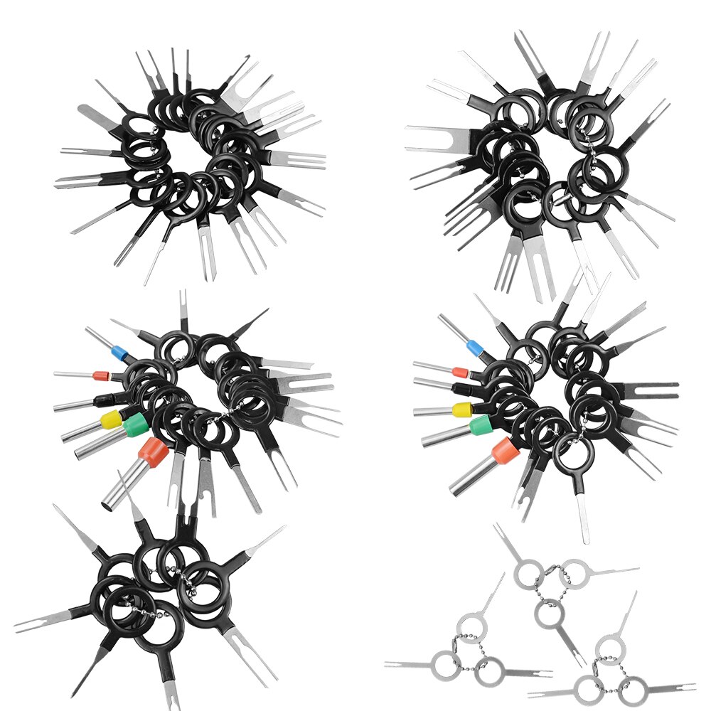 91Pcs Car Terminal Removal Kit Wiring Crimp Connector Pin Extractor Puller Terminal Repair Tools Kit