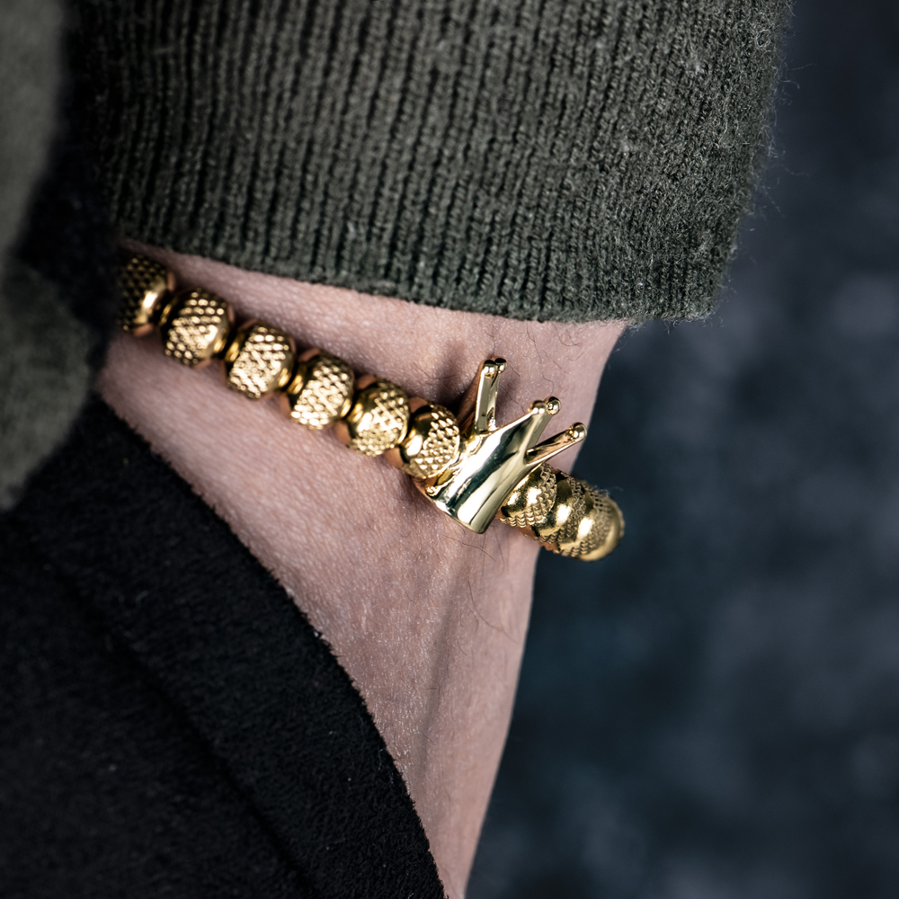 Bracelet couronne de luxe SION L pour homme, acier inoxydable, acier au titane, or, bracelet document, taille soeur, bijoux