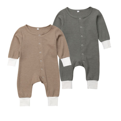 Mooie Patchwork Romper Baby Boy Katoen Jumpsuit Playsuit Lente Herfst Kleding Lange Mouw Mode Pasgeboren Romper