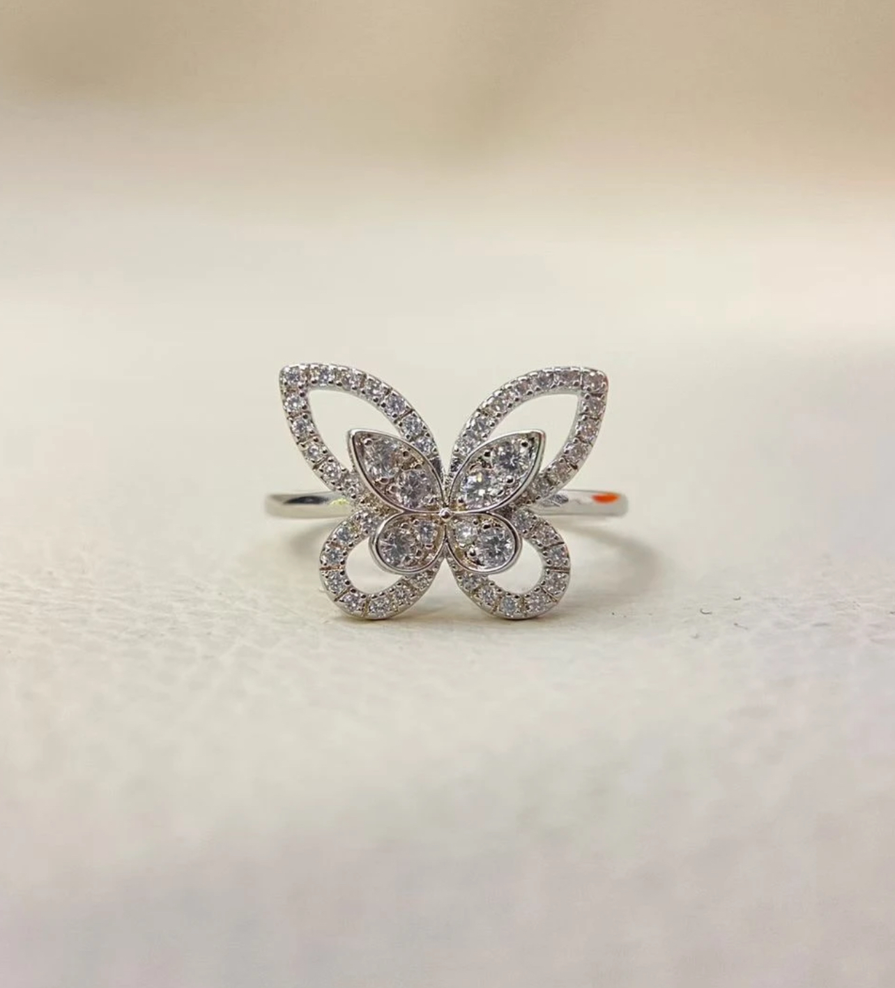 Pierścionek Fantom motyl dla kobiet, lekki luksus, proste i ekskluzywne wrażenia oraz uniwersalne pierścionki dla par - prezent urodzinowy: 6