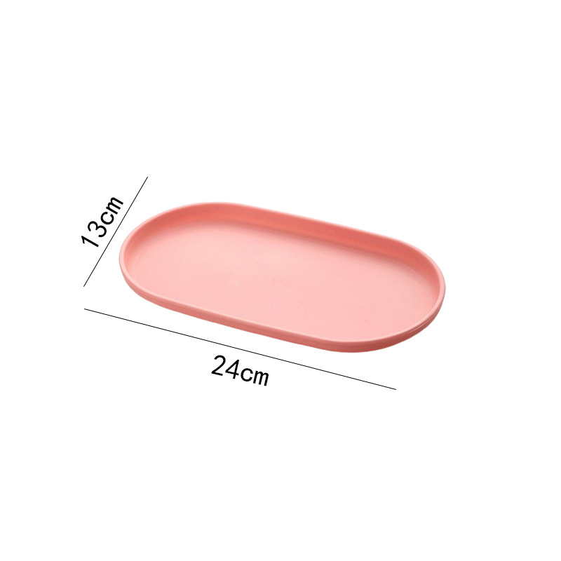 Bandeja decorativa nórdica, bandeja ovalada apilable, bandeja de almacenamiento de platos de joyería y frutas para comida, bandeja para cena de desayuno, accesorios de cocina