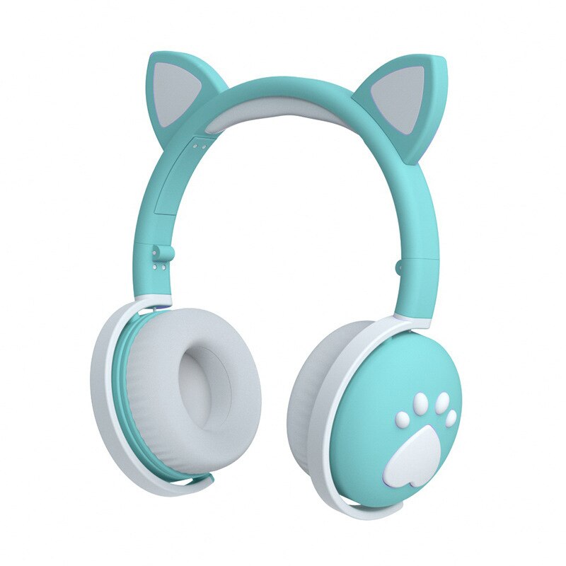 BK1 Cat Ear Bluetooth Headset Led Luminous Foldable Children's Gaming Wireless 5.0 Headset Earphone Bluetooth Adults Headphones: 2