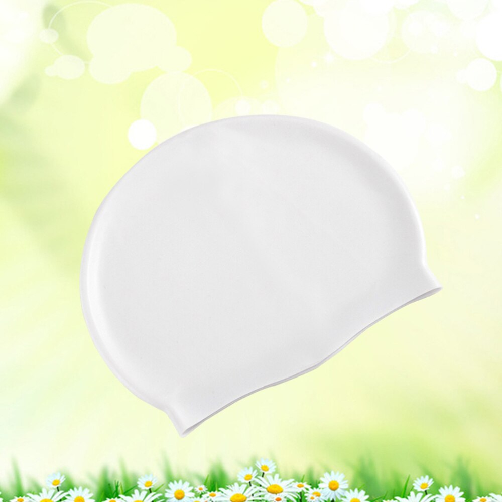 1pc Durable Elastic Rubber Swimming Accessory Swimming Hat Swim Cap Silicone Swimming Cap for Men