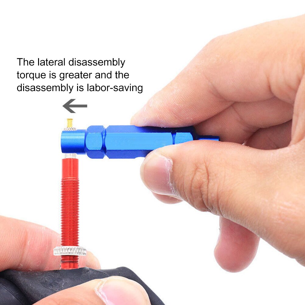 MTB Bicycle Wrench Valve Core Aluminum Alloy Air Tire Nozzle Disassembly Tools Axle Bicycle Bike Repair Tool Fit