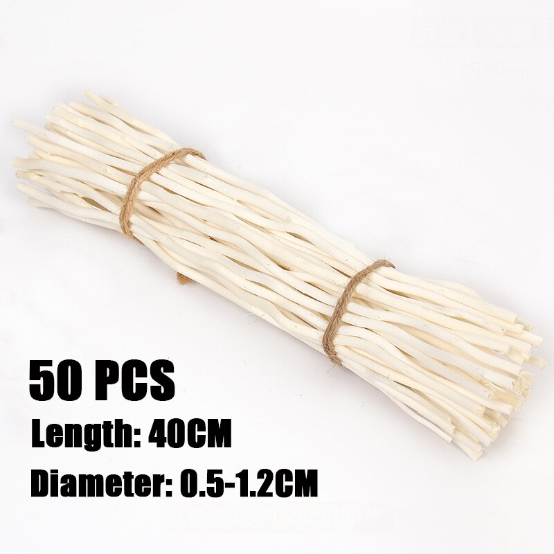 50 Stuks Houten Stok Natuurlijke Tak Boomschors Log Schijven Sticks Diy Ambachtelijke Benodigdheden Voor Bruiloft Party Schilderij Decoratie: 09-40cm