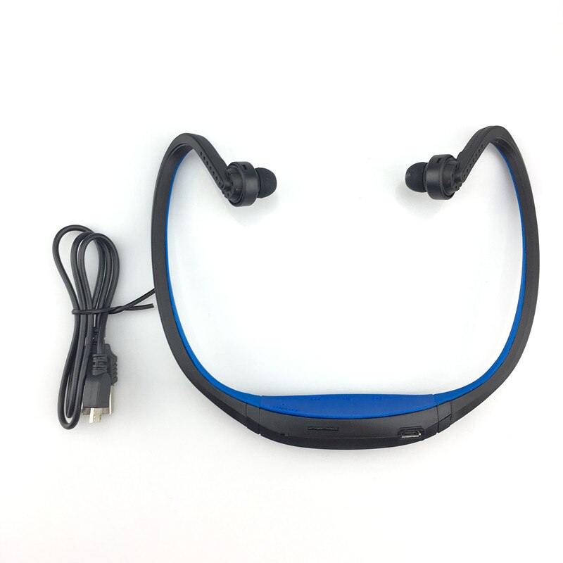 S9 Bluetooth Earphone Wireless Sports Bluetooth Headphones Support TF/SD Card Microphone For iPhone Huawei XiaoMi Phone: Blue with TF Slot