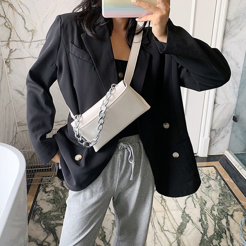 Moda corrente saco da cintura para as mulheres de couro do plutônio cor sólida casual pequeno quadrado sacos de ombro feminino crossbody peito pacotes sacos sac
