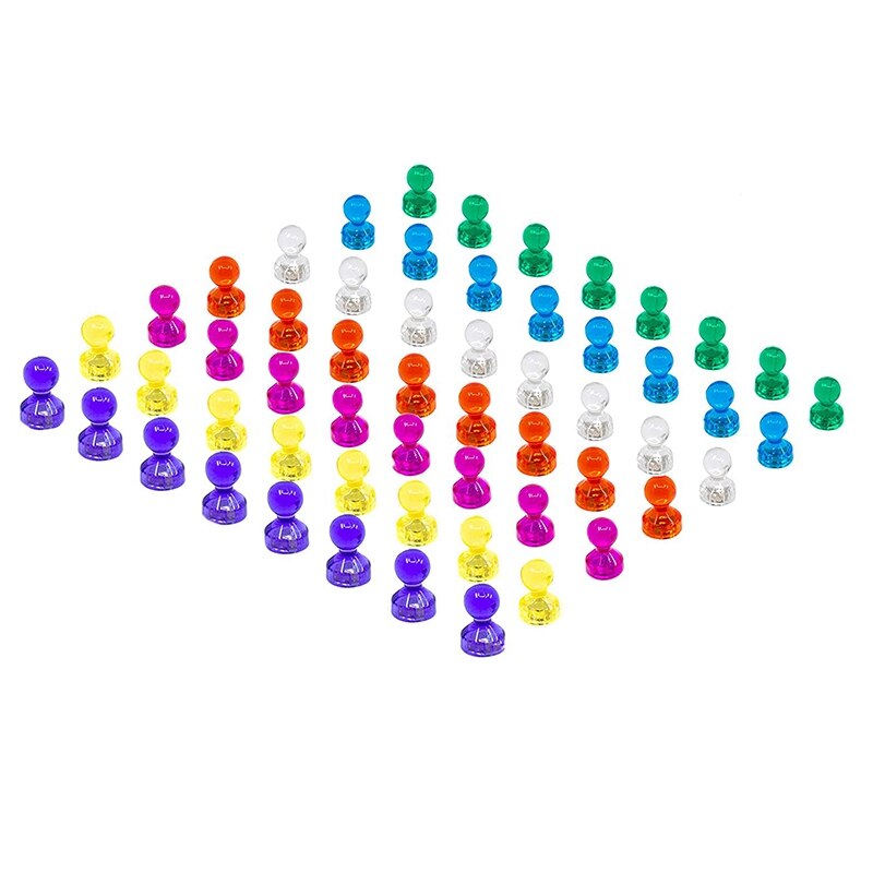 56 Kleurrijke Push Pin Magneten 7 Diverse Kleur Sterke Magnetische Push Pins Perfect Te Gebruiken Als Koelkast Magneten
