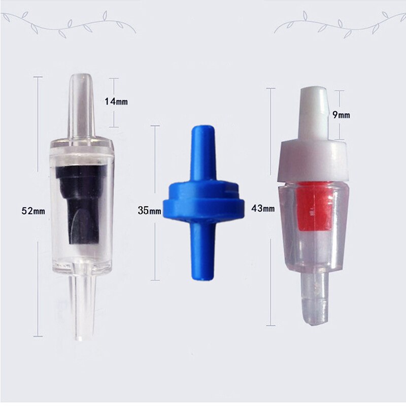 5pcs/set Aquarium Fish Tank Air Pump Check Valve One Way Non-Return Valve Fish Tank Aquarium Water Air Pump