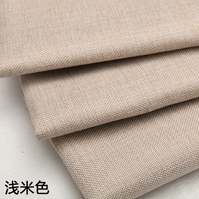 Dark gray Coated Linen Fabric Sofa Cushion Fabirc DIY Craft Sewing Cloth Outdoor Linen Blend Fabric Upholstery 58" wide Per mete: light beige
