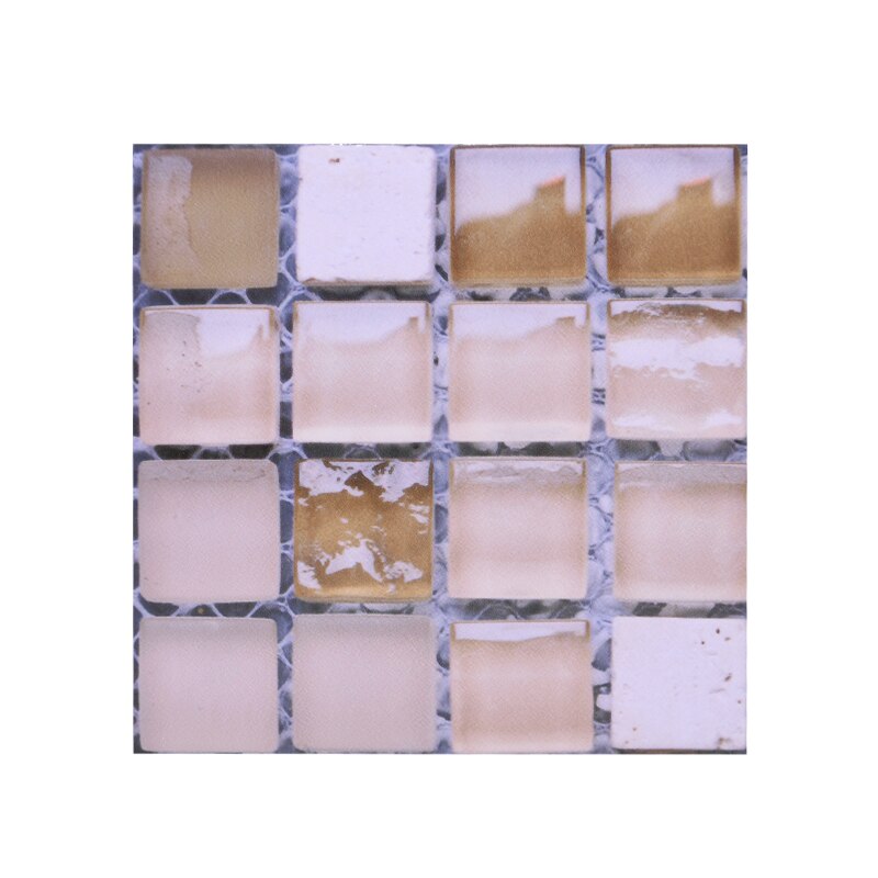 10Pcs 10*10cm 3D Self Adhesive Mosaic Tile Peel Sticker Kitchen Backsplash Bathroom Wall Tile Stickers Waterproof PVC Tiles: B05