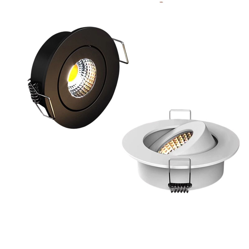 Ultradunne kastverlichting Dimbaar Klein spotlicht Verstelbaar 3W LED-plafondspot Downlight 40 mm-45 mm 110v 220v