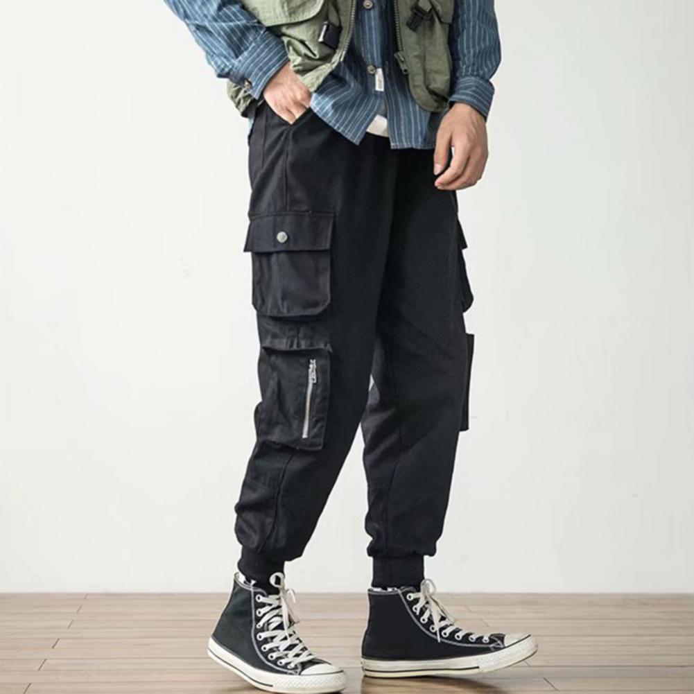 Jgppe Pantalon Cargo Décontracté Pour Hommes Avec Cordon De Serrage Taille Lastique Pantalon Ample Avec Poches Jogging