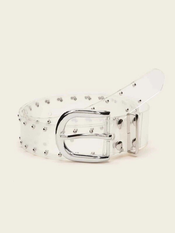 Neue Frauen Transparent Gürtel PVC Klar Runde Quadrat Herz Pin Schnalle Breite Taille Bands Damen Bund Punk Taille Gürtel