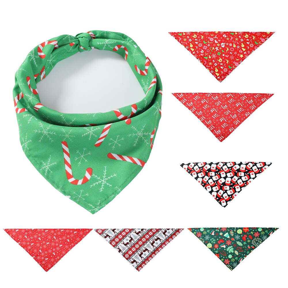Kerst Hond Speeksel Handdoeken Halsband Kat Verstelbare Driehoek Bib Sjaal Kraag Met Patroon Puppy Accessoires