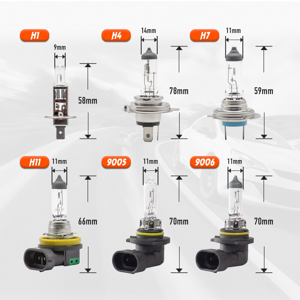 Fagis 1Pcs Us 9005 HB3 12V 65W Halogeen Licht Witte Auto Koplampen 3350K Lampen Auto lamp Quartz Glas Mistlampen Lampen