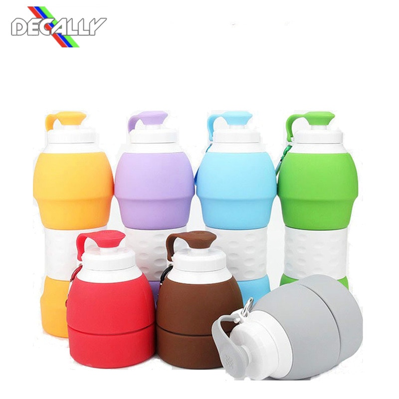 580ml udendørs rejse foldbar vandflaske silikone kop sammenfoldelig vandflaske mini sammenklappelige flaske vandflasker 3 farver