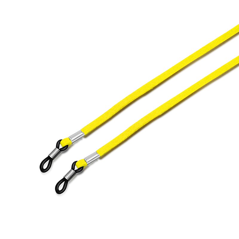Faux mocka solglasögon sladd unisex glasögon kedja glasögon rem optiska glasögon glasögon lanyard sladdar: Gul