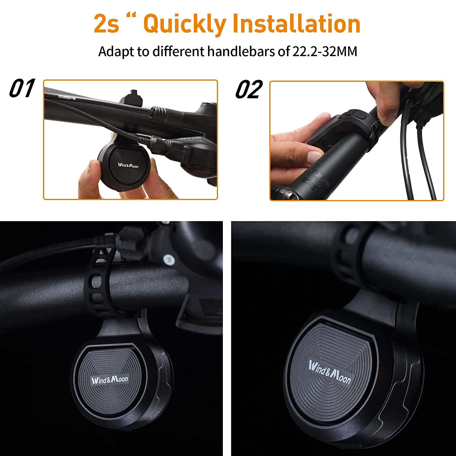 Timbre para bicicleta eléctrica, bocina para patinete eléctrico/carretera/accesorios MTB, anillo de alarma para ciclismo, timbre con altavoz para manillar de bicicleta
