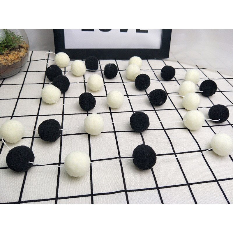 Imbaby Macaron Kleur Haar Bal Vilt Bal String Decoratie Babykamer Decoratie Beddengoed Bumpers Kids Party Vlaggen Kamer Decoratie: 6