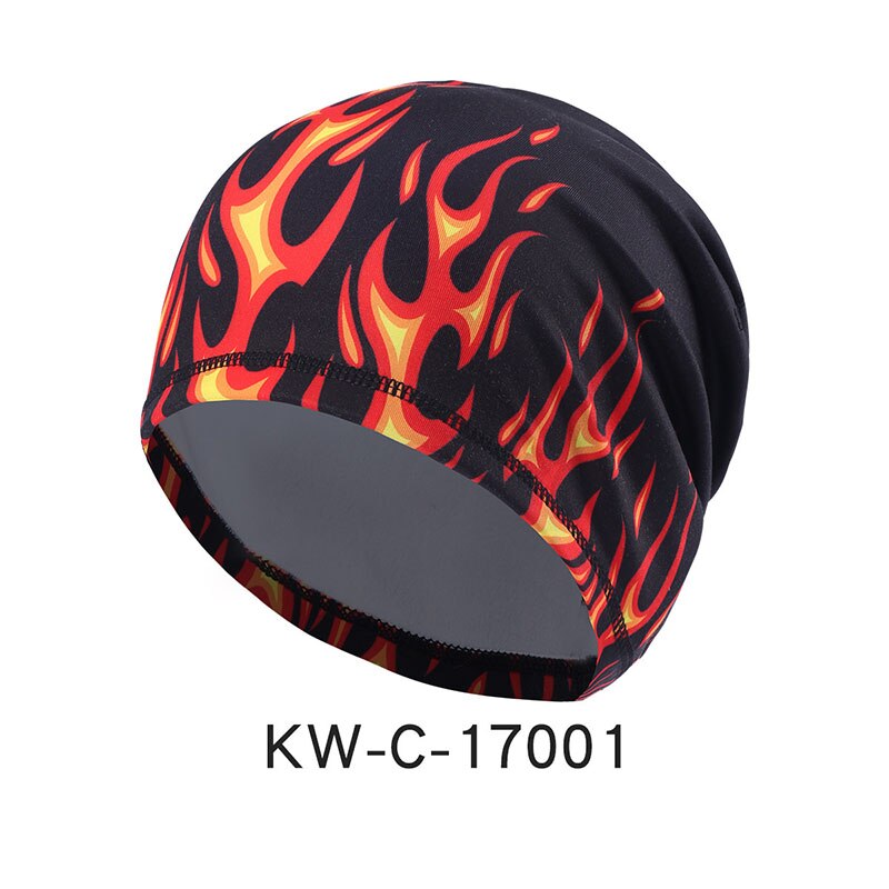 Ckahsbi Outdoor Mannen Sneldrogende Katoen Afdrukken Fietsen Cap Hoofddoek Hoofdband Vrouwen Winter Hoed Running Sport Piraat Vlam Hoed kap: H269 KW-C-17001