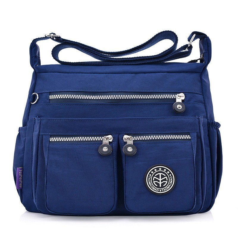 Herald Mode Waterdichte Nylon Vrouwen Messenger Bags Carteira Vintage Zwervers Dames Handtas Vrouwelijke Crossbody Tassen Schoudertassen: blue