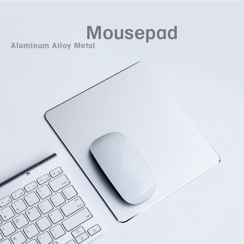 Metall Aluminium Maus pad Matte Harte Glatte Leder Dünne Mousead Doppel Seite Wasserdicht Gamer Computer Maus Matte Für Office Home