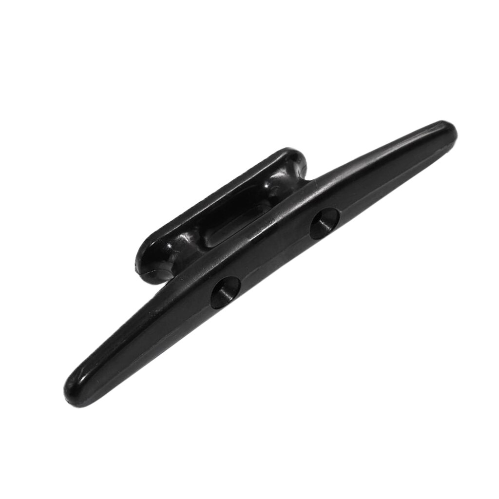 Cornamusas marino para barco, Base abierta de plástico de nailon negro de 7 pulgadas, asequible