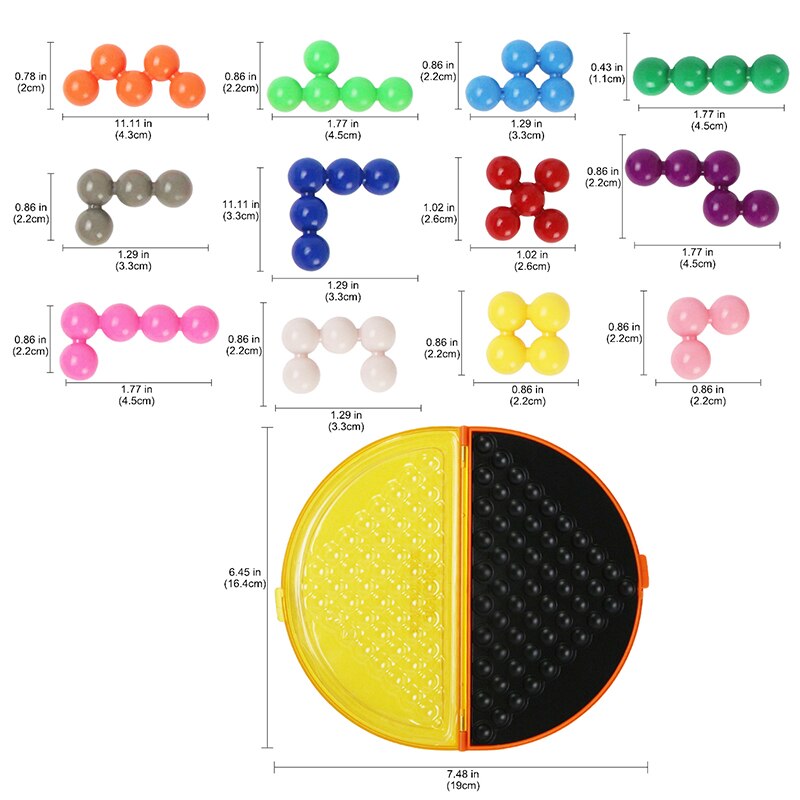 3d puslespill iq perle logisk tankespill 638 utfordringer pyramideplateleker perler intellektuell utvikling pedagogisk spill barneleker